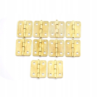 Závesy, pánty -  10 kusov 18x16 mm 4 zlaté dierky Zásuvky