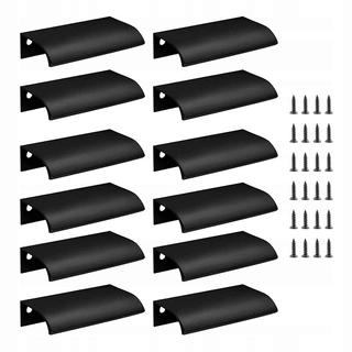Kľučka dverí - 12 balení skryté gombíky pre kuchynské skrinky 64 mm hol