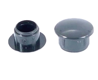 Záslepka, čiapka na bránu - 12 mm - TECHNOLÓGOVÁ Zátka s otvormi - ANTRACITOVÁ 100 ks