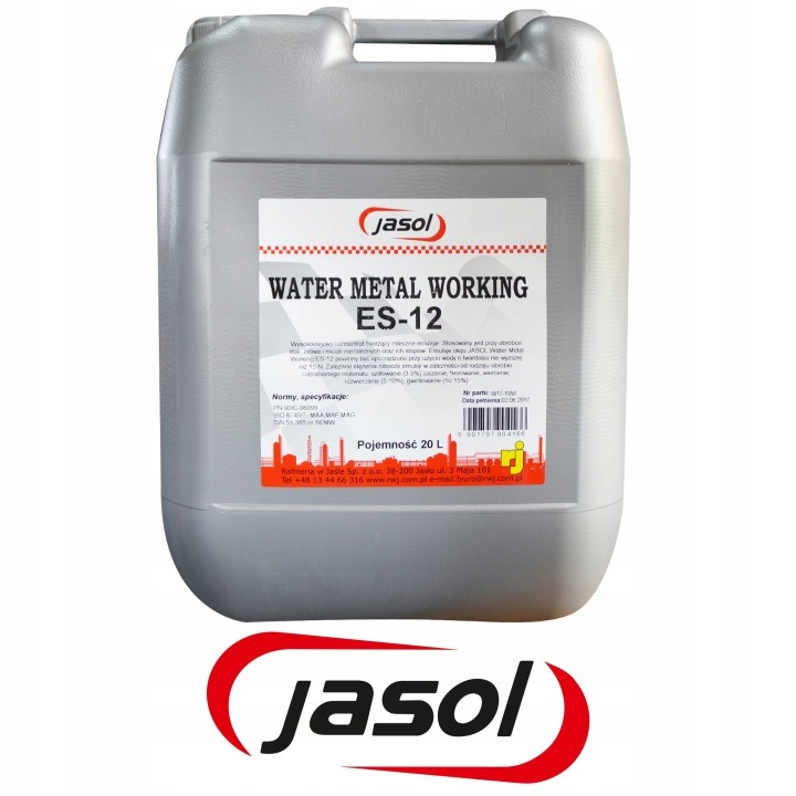 JASOL Water Metal Working ES-12 20L olejový chladiaci koncentrát na obrábanie kovov