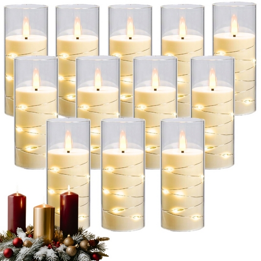 LED Svietidlo so Žiarivým Efektom Plameňa 12,5 cm - Balenie 12 Kusov
