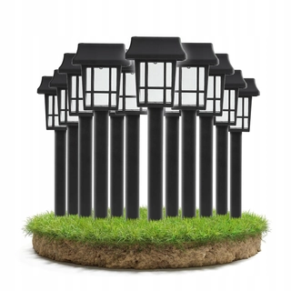 Solárna zapichovacia záhradná lampa - Solárna záhradná lampa Berge, čierna, 33 cm