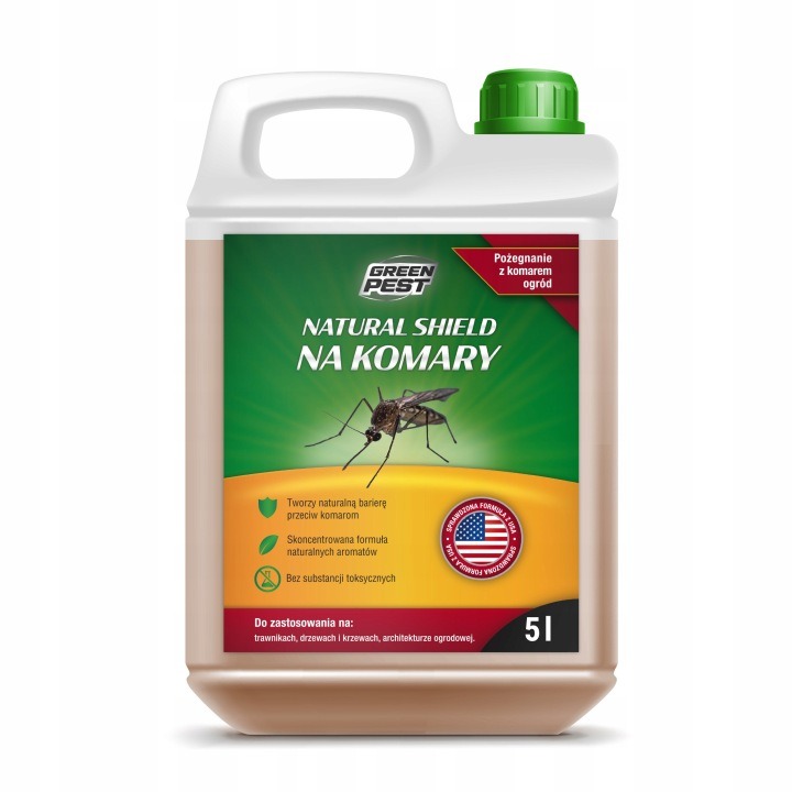Postrek proti kliešťom a komárom 5L Natural Shield Green Pest – prírodný repelent