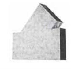 Potrubie, rozvody ku krbu - 150x50mm tee 45 * obdĺžnikový kanál pozinkované