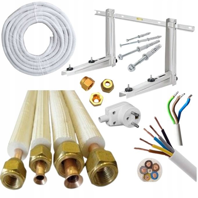 Montážna sada pre klimatizáciu 5/7 kW – 3 m potrubie so závesom 45 cm