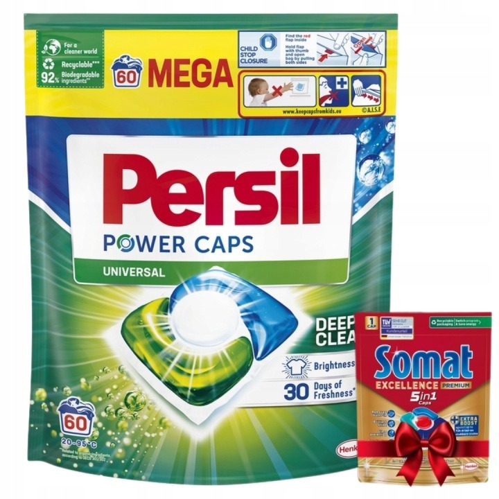 Persil Power Caps pracie kapsuly 60 ks + Tableta Excellence 5v1 zadarmo