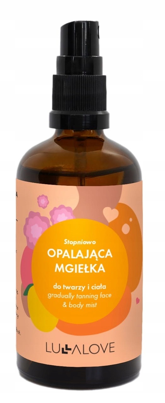 LullaLove Postupná opaľovacia hmla 100 ml – tvár a telo, prirodzené bronzové opálenie