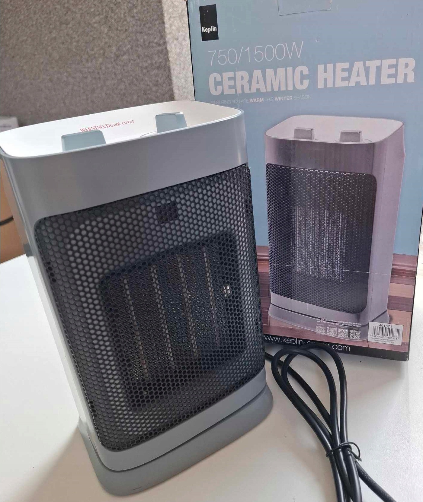 Rotačný ventilátorový ohrievač Keplin 1500 W 750 W 60° oscilácia kompaktný