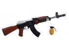 Replika pušky KALASZNIKOW AK-47 + Granát 500 ks BB guličiek