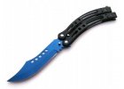 Motýľový nôž CS: GO BlueBlack balisong butterfly ČIERNO-MODRÝ VYPR