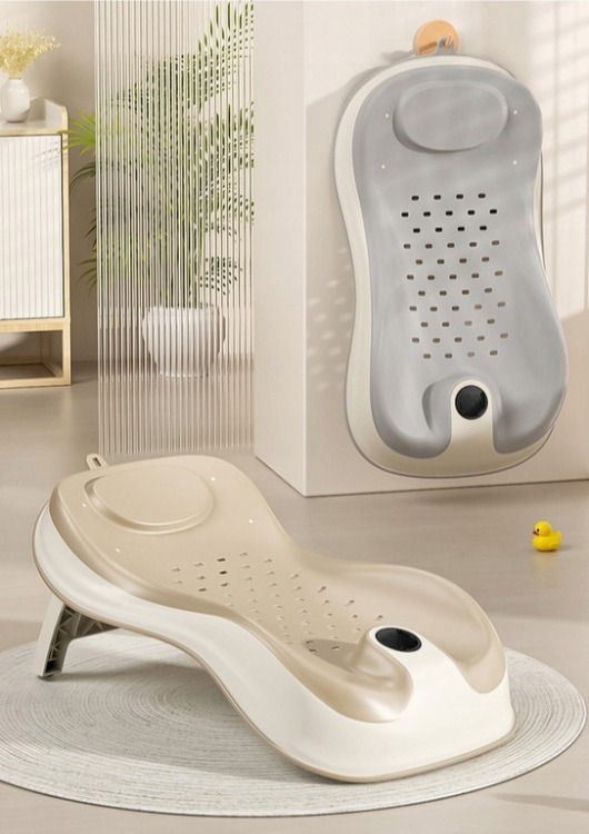 Protišmyková vložka do vane pre bábätká béžová ergonomické sedadlo do vane