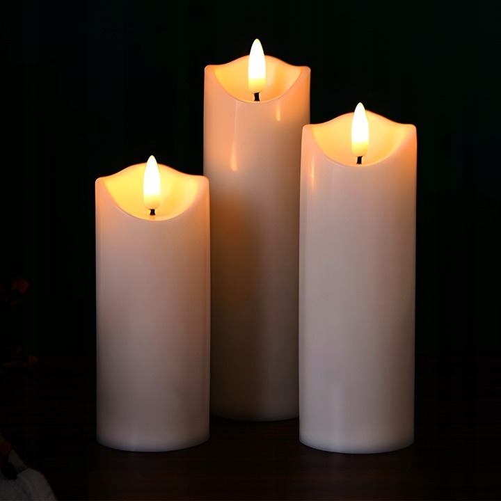 LED sviečky na batérie 12,5 cm s efektom plameňa – sada 12 ks