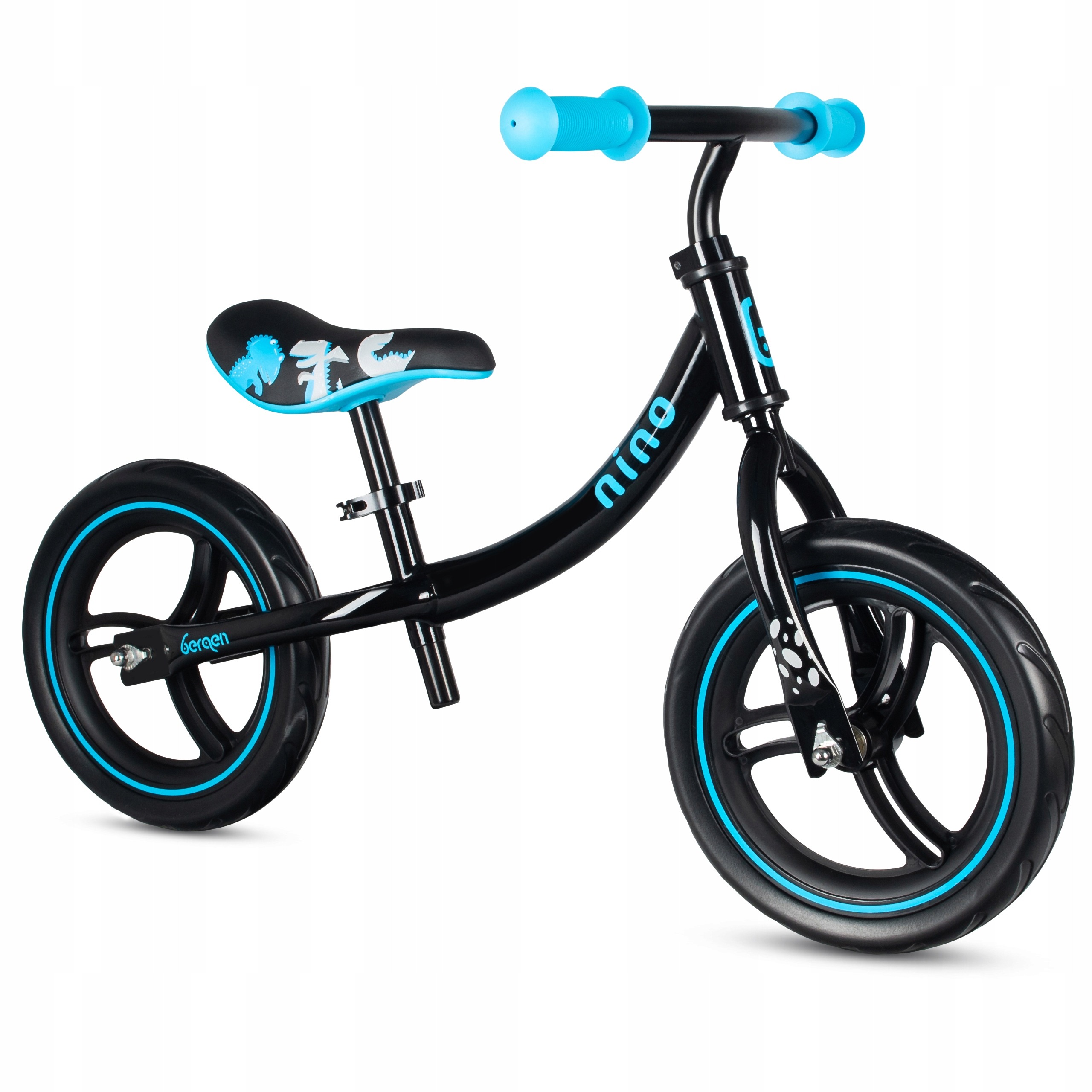 Detské odrážadlo Bergen Nino čierne 12" ľahký bicykel pre chlapcov od 2 rokov
