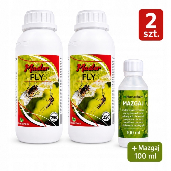 Masterfly koncentrát 2x250 ml – silný sprej proti muchám, komárom a kliešťom