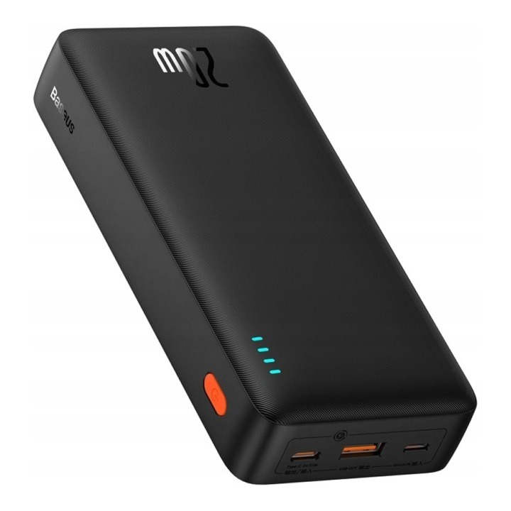 Powerbanka Baseus Airpow 20000 mAh 20 W PD USB-C rýchle nabíjanie čierna
