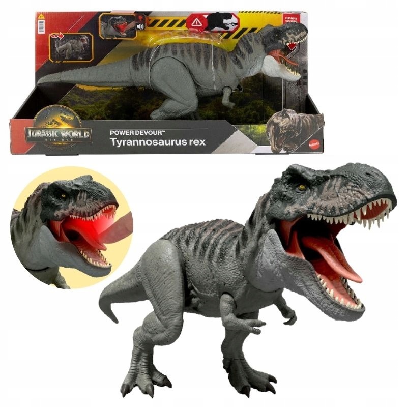 Mattel Jurassic World interaktívny T-Rex dinosaurus JCH02 53 cm so zvukom a svetlom