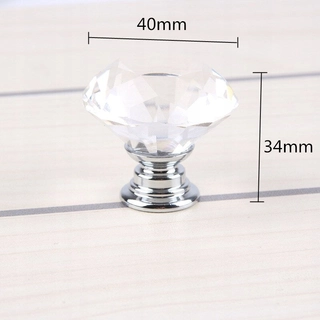 Kľučka dverí - 1pc diamantové kryštálové sklenené gombíky pre dvere