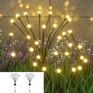 Zvonkohra do záhrady - 2x solárne svetielko záhradné svietidlo 10LED