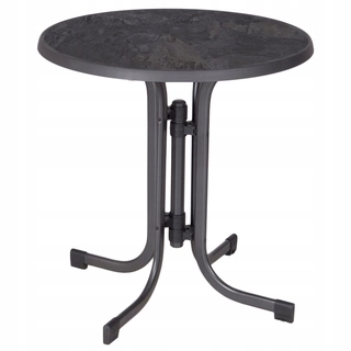 Stôl, stolík - 22958 Okrúhly záhradný stôl antracit 85 cm