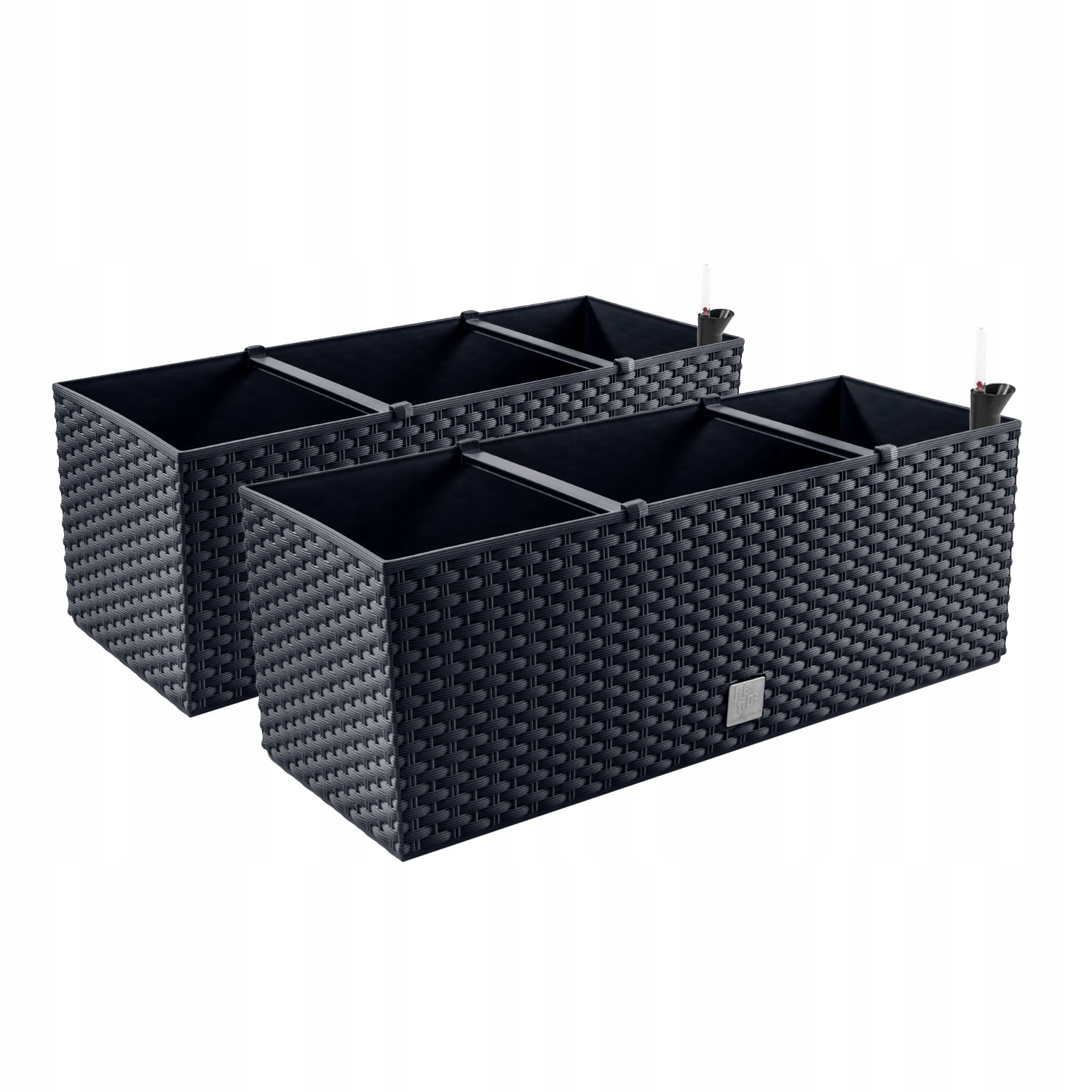 Prosperplast kvetináč 103 cm x 19,5 x 18,5 cm plastový v odtieňoch sivej a striebornej