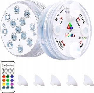 Bazénové osvetlenie - 2x PODVODNÉ BAZÉNOVÉ SVETLÁ LED DIAĽKOVÉ OVLÁDANIE