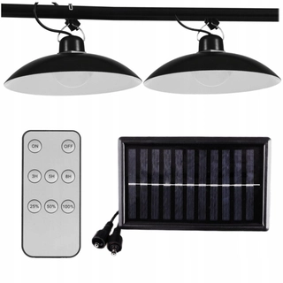 Uličná lampa - Izoxis 21806 dvojité závesné solárne svietidlo 80 W 6000 lm