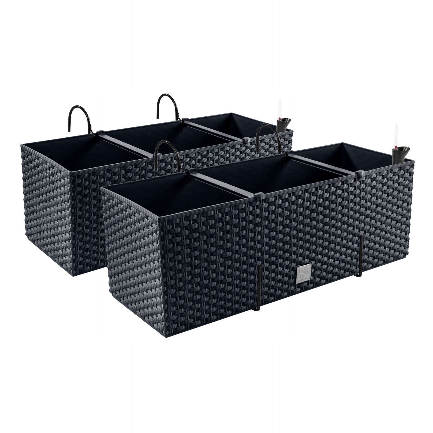 Prosperplast kvetináč 103 cm x 19,5 x 18,5 cm plastový odtieň sivej a striebornej