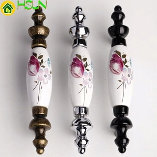 Kľučka dverí - 3 '' Staroveký bronz/čierny/strieborný tutulip kvet