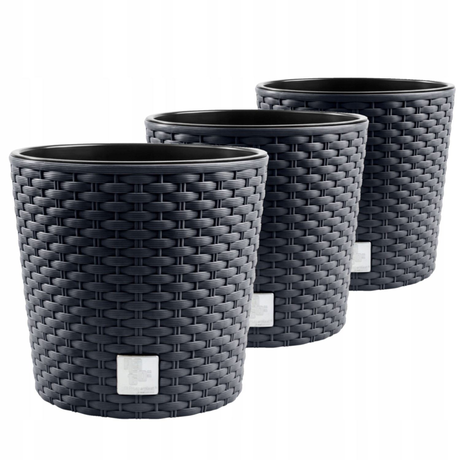 Kvetináč Prosperplast 20 cm x 20 x 19 cm priemer 20 cm plastový odtieň sivej a striebornej