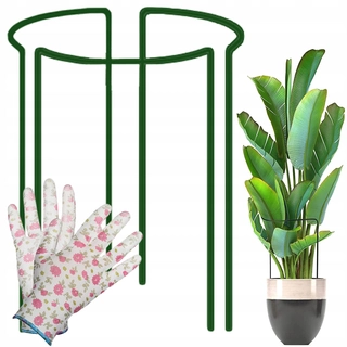 Pergola - 3× Kovové podpery na rastliny 60 cm 1 ks + rukavice Bradas veľkosť S