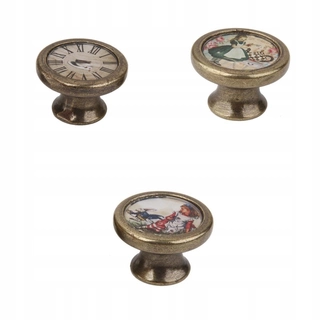 Kľučky na dvere - 3x vintage štýly gombík skrinky