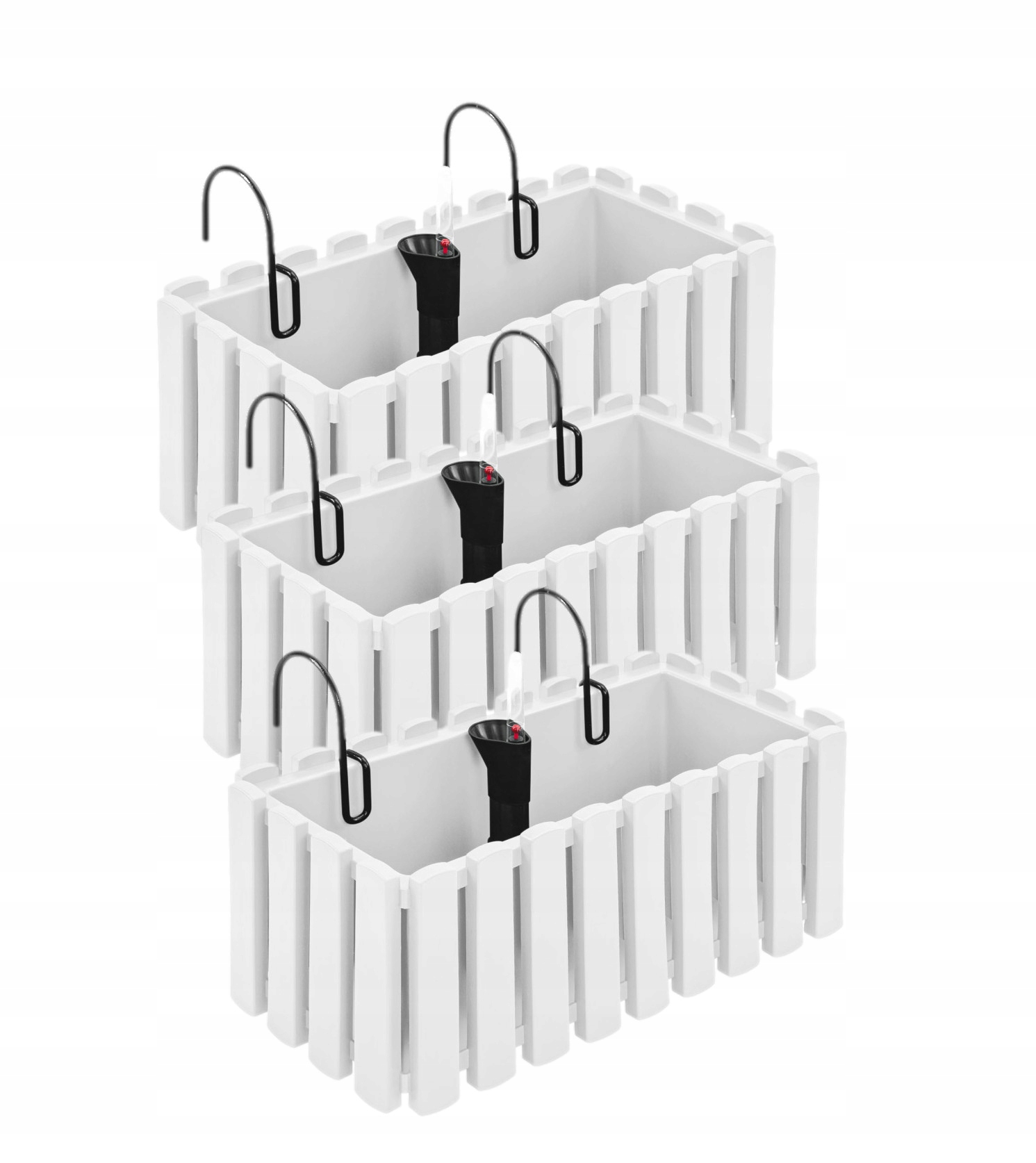 Kvetináč Prosperplast 114 cm x 18 x 16,5 cm, biely plast