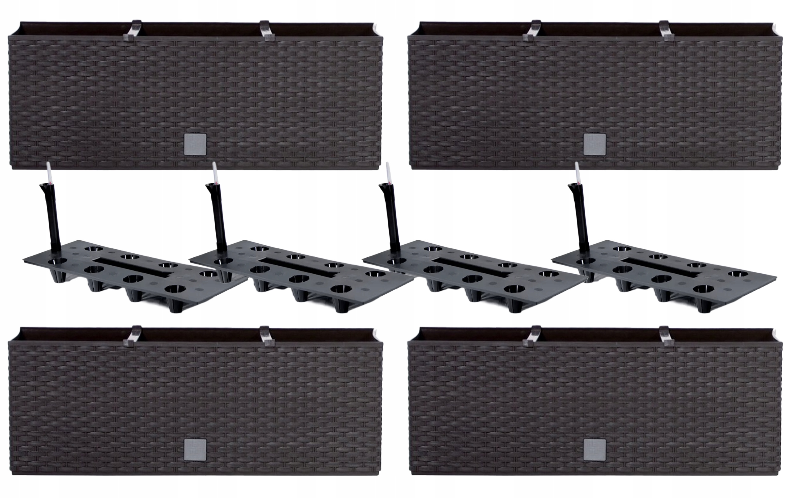 Prosperplast kvetináč 206 cm x 19,5 x 18,5 cm plastový odtieň hnedej a béžovej