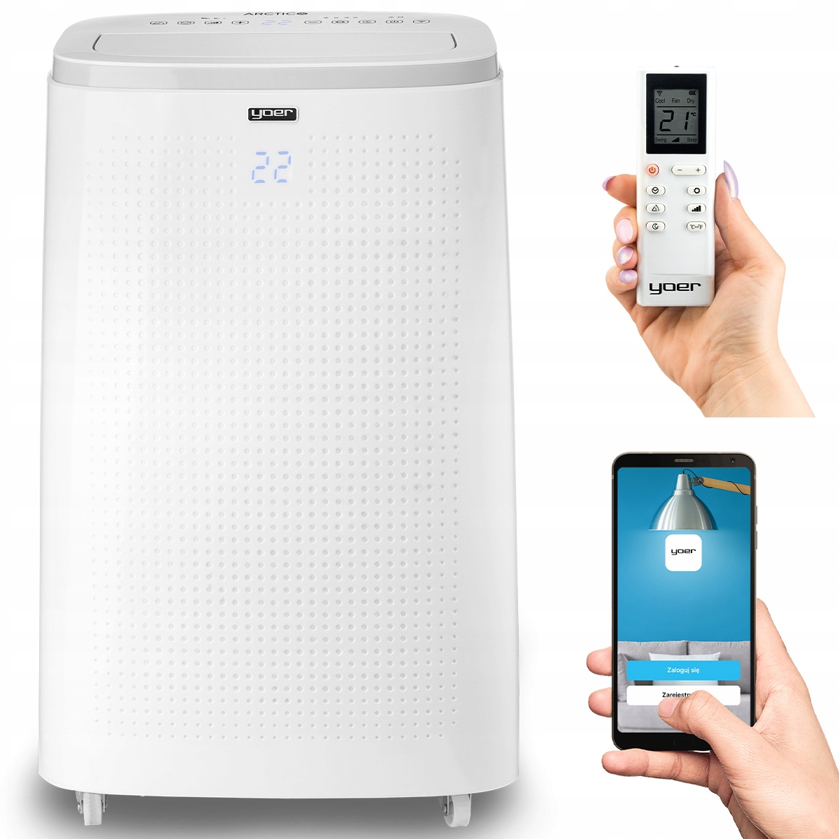 4v1 Yoer 4200W WiFi prenosná klimatizácia 60m2