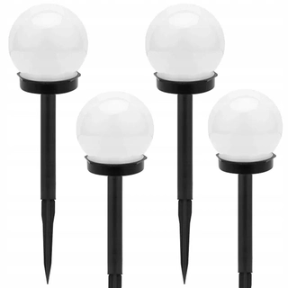 Solárna zapichovacia záhradná lampa - Verk Group vstavaná solárna lampa, biela, 36 cm, 4 ks.