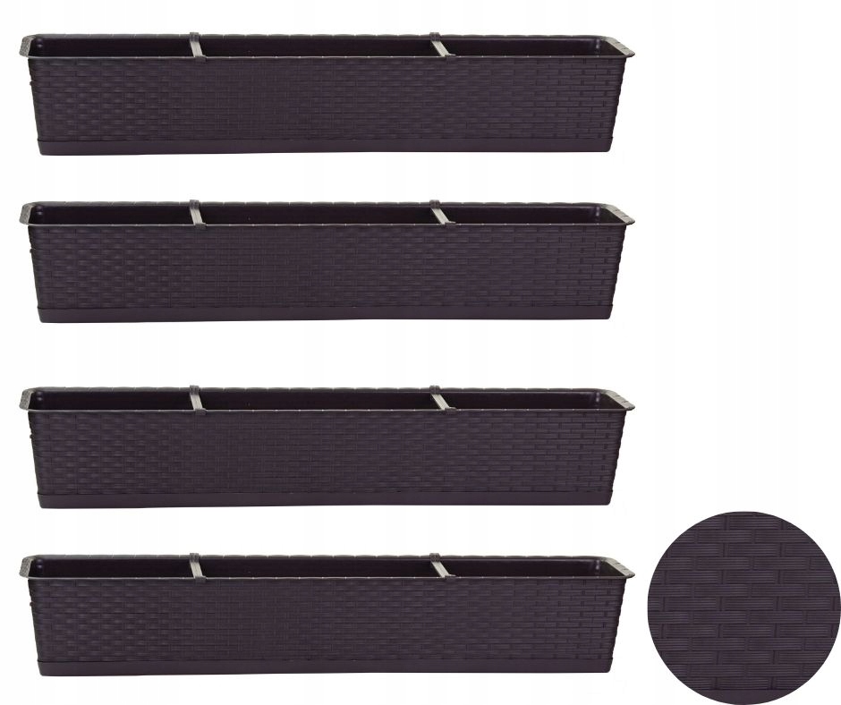 Kvetináč Prosperplast 69 cm x 16 x 15 cm plastový odtieň hnedej a béžovej