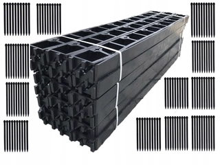 Obrubník palisáda - 50 x PALISÁDOVÉ PILOVÉ HRANY + 250 KOTVÍN