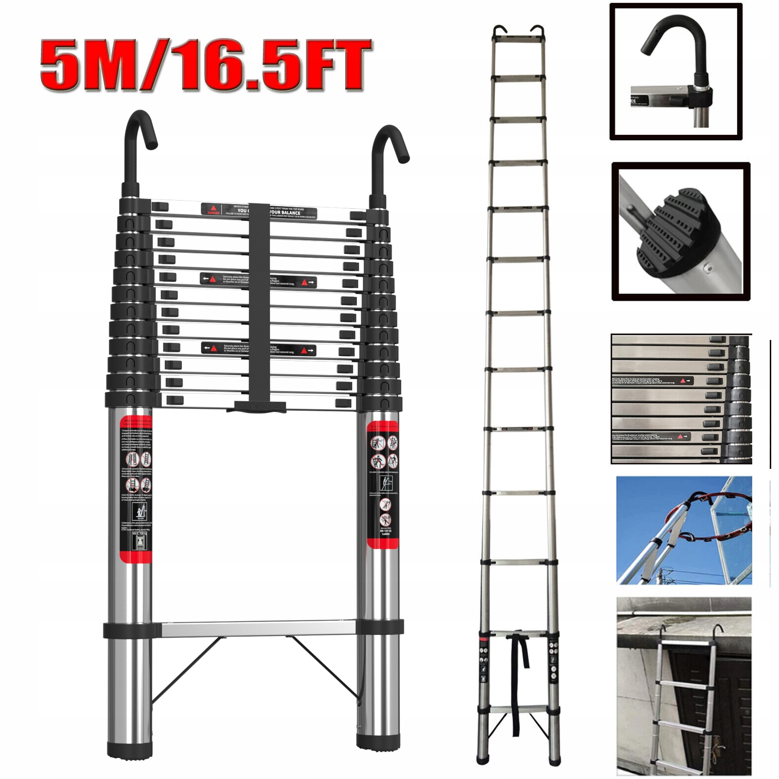 Rebrík 5 m oceľový 12 až 150 kg