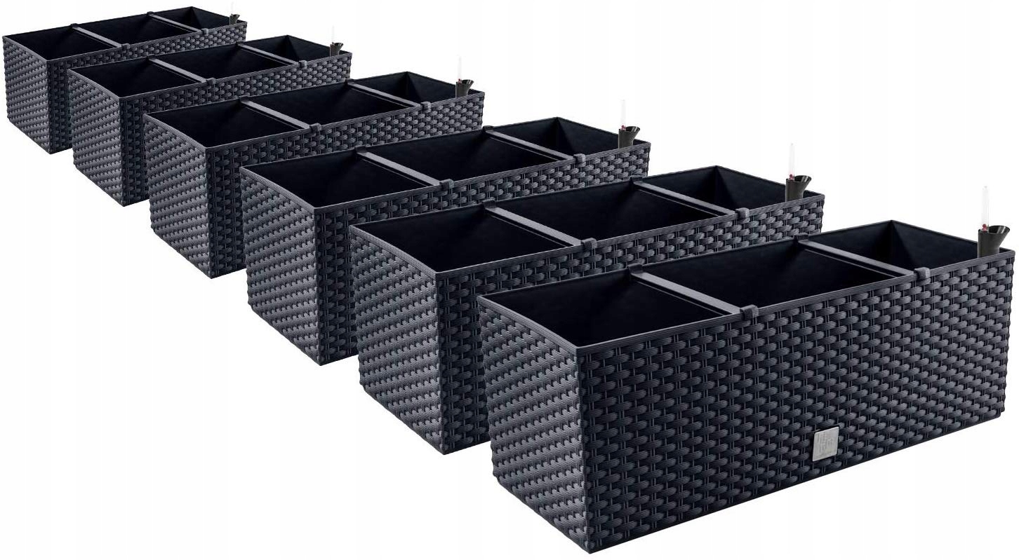 Prosperplast kvetináč 309 cm x 19,5 x 18,5 cm plastový odtieň sivej a striebornej