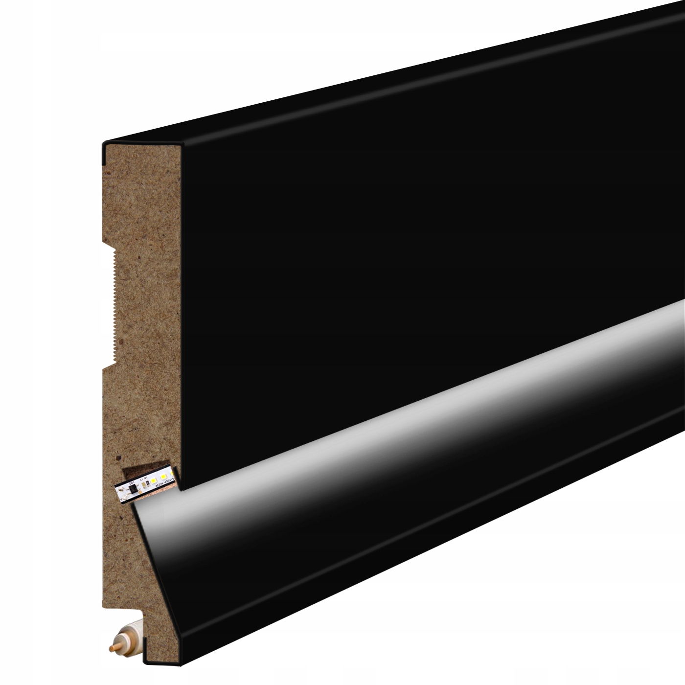 Golddoor MDF lišta 16 x 80, dĺžka 100cm, čierna