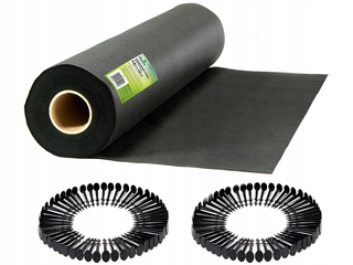 Agrotextília - Záhradná agrotextília s kolíkmi Plonos 80 cm x 100 m 50 g/m² čierna