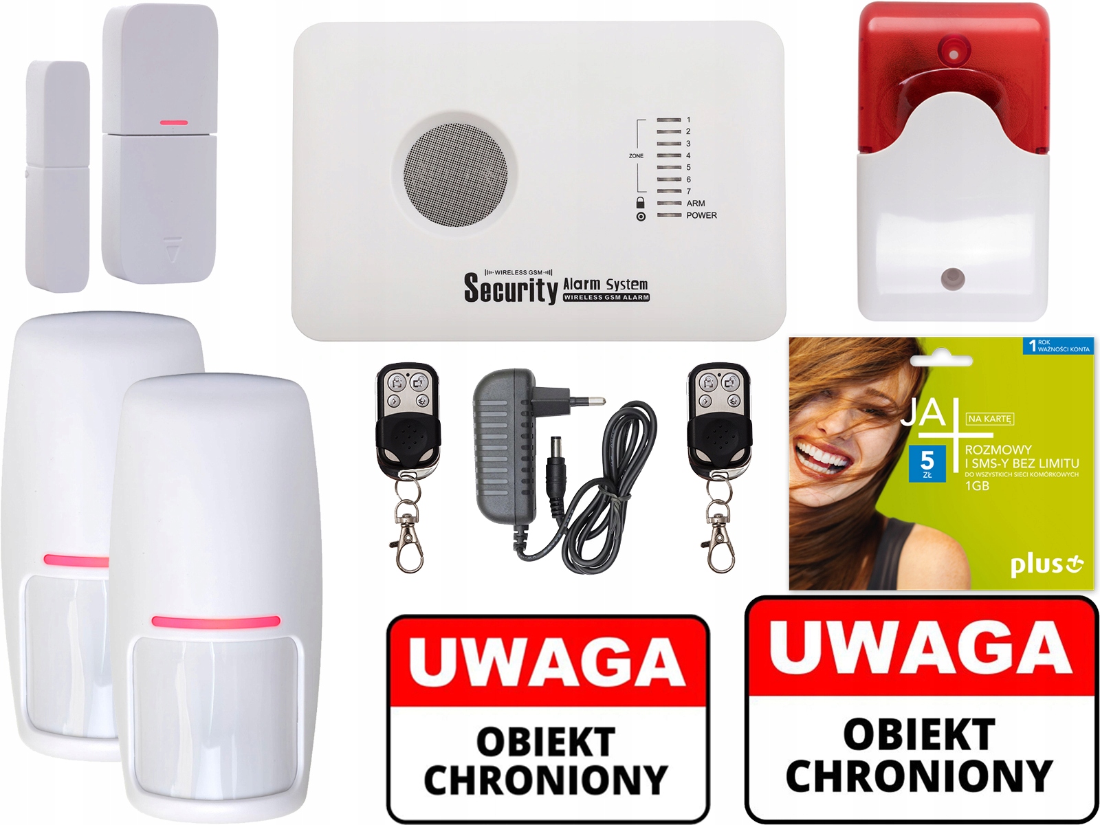 Bezdrôtový LCD GSM alarm APP siréna Polish