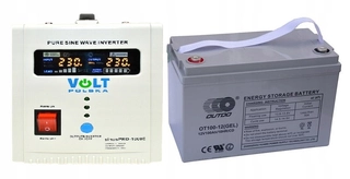 Núdzové Furnace Čo UPS 500W + predčiť 100Ah