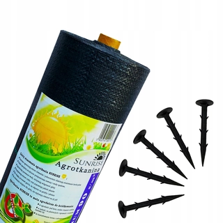 Agrotextília - Poľnohospodárska mulčovacia tkanina (proti burine) Sunrise Trading čierna 110 x 5000 cm 90 g/m²