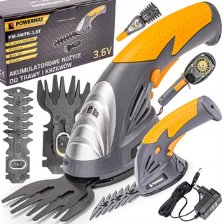 Záhradné nožnice - Akumulátorové elektrické nožnice Powermat 12 cm 3,6 V