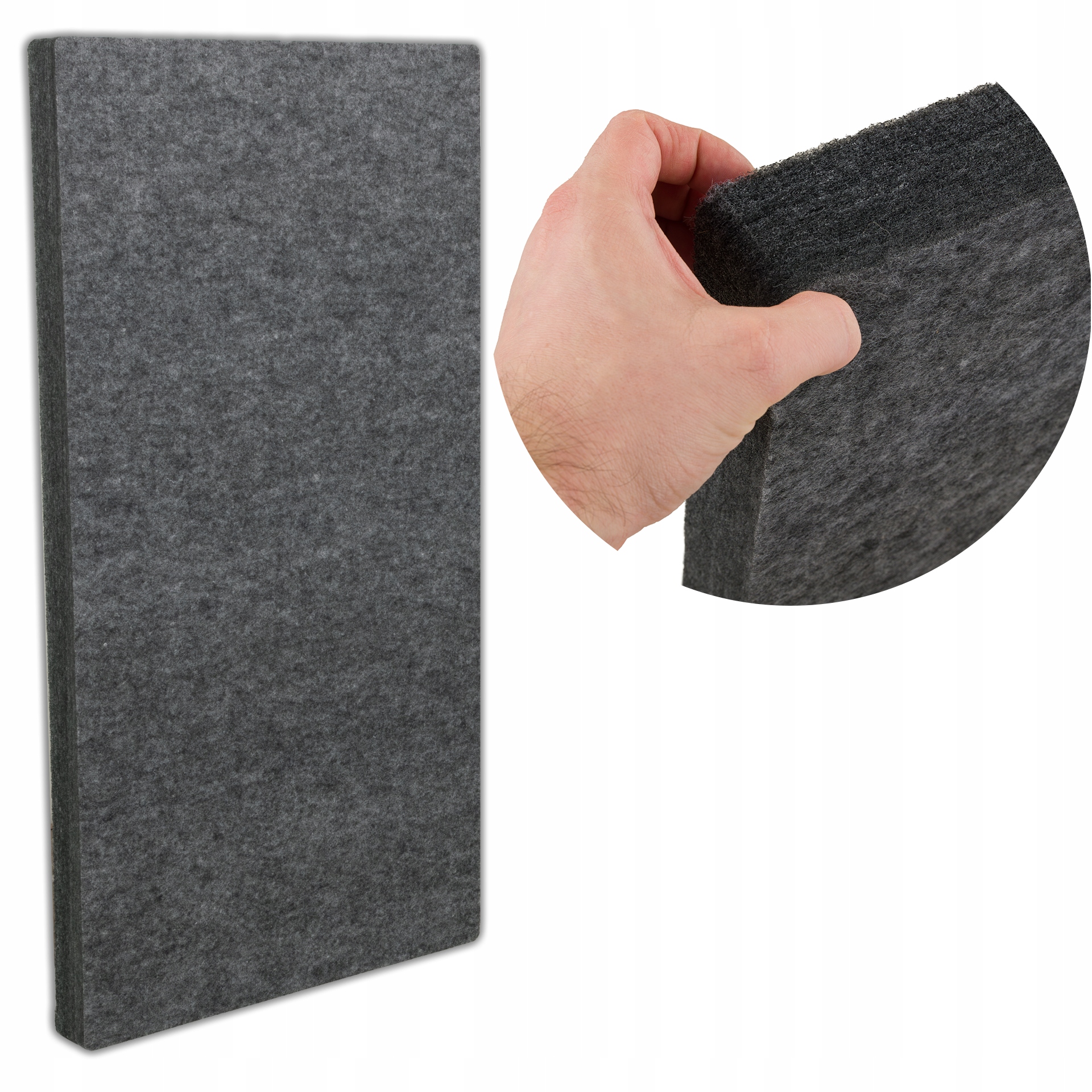 Čierny akustický štúdiový nástenný panel, akustické zlepšenie, 50x500x1000mm