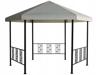 Predajný stan, altánok - Záhradný altánok 1,8 x 1,8 m DU416-2 - slonová kosť