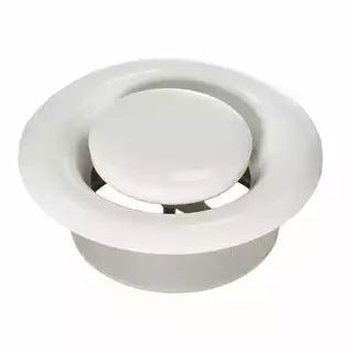 Krbová mriežka - DARCO DARCO 125 mm anemostatu s bielym rámčekom