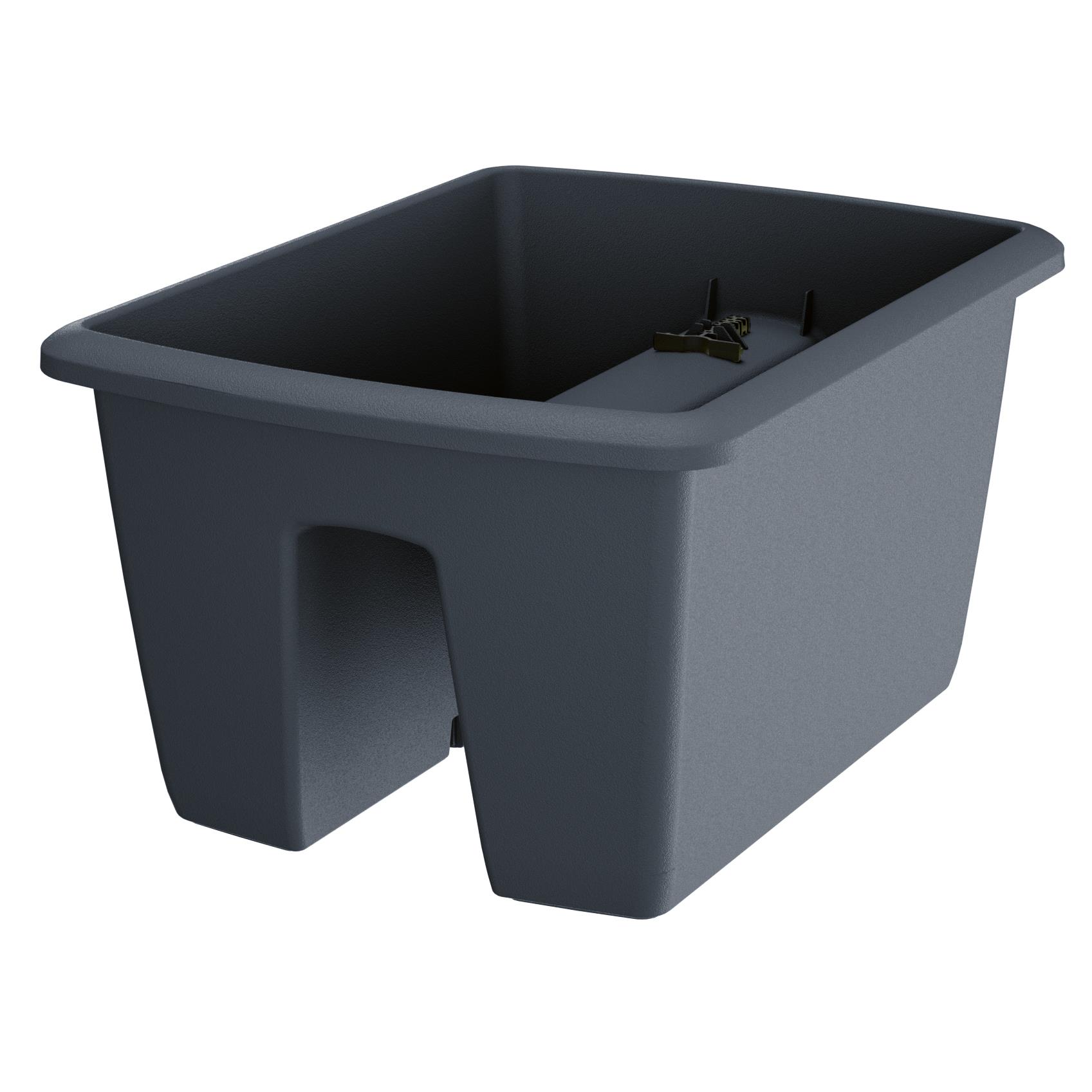 Prosperplast kvetináč 39,8 cm x 28,8 x 21 cm plastový odtieň sivej a striebornej