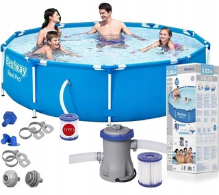 Bazén - BAZÉN BESTWAY 305x76 ČERPADLO STELAZ STEEL PRO